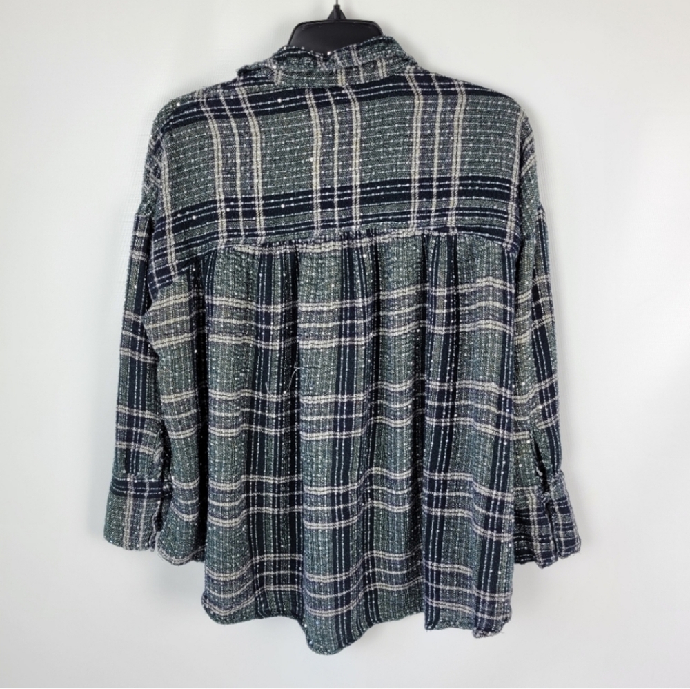 Free People Fearless Love Oversized Shirt Top Sz S - Picture 3 of 10